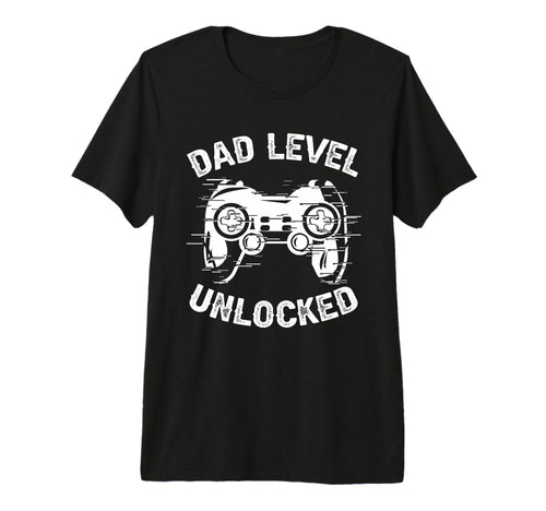 Dad Level Unlocked Gaming Controller T-Shirt - Casual Everyday Wear Unisex - T-Shirt, Sweatshirt, Hoodie