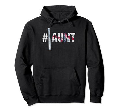 Number One Baseball Aunt Mothers Day Hoodie - Minimalist Print Men Women - T-Shirt, Sweatshirt, Hoodie