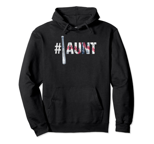Number One Baseball Aunt Mothers Day Hoodie - Minimalist Print Men Women - T-Shirt, Sweatshirt, Hoodie
