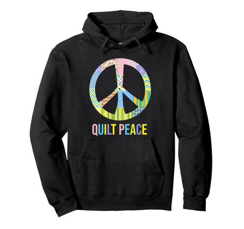 Patchwork Peace Symbol Hoodie - Aesthetic Graphic Men Women - T-Shirt, Sweatshirt, Hoodie
