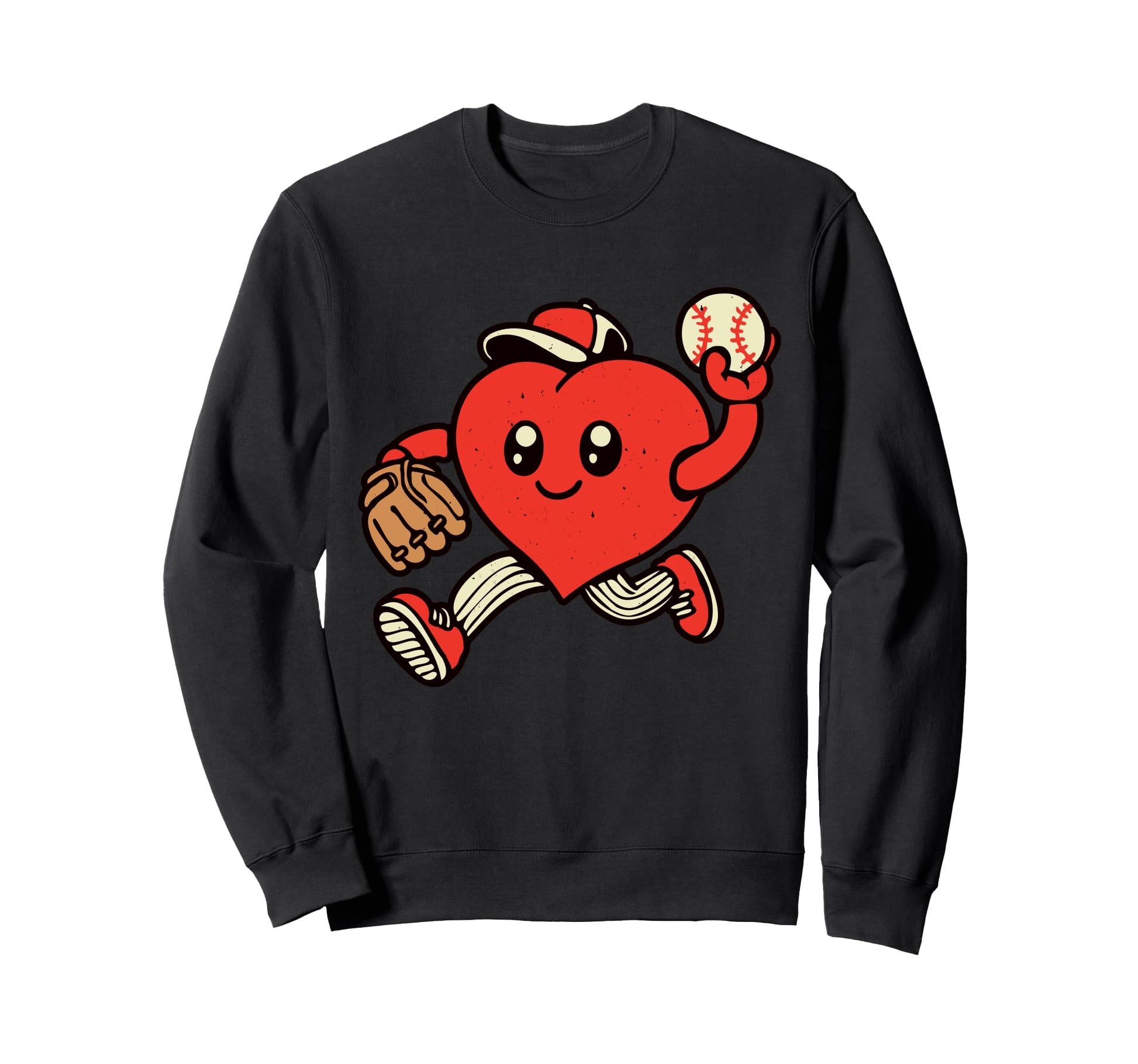 Valentines Day Heart Baseball Sweatshirt - Aesthetic Graphic Men Women - T-Shirt, Sweatshirt, Hoodie
