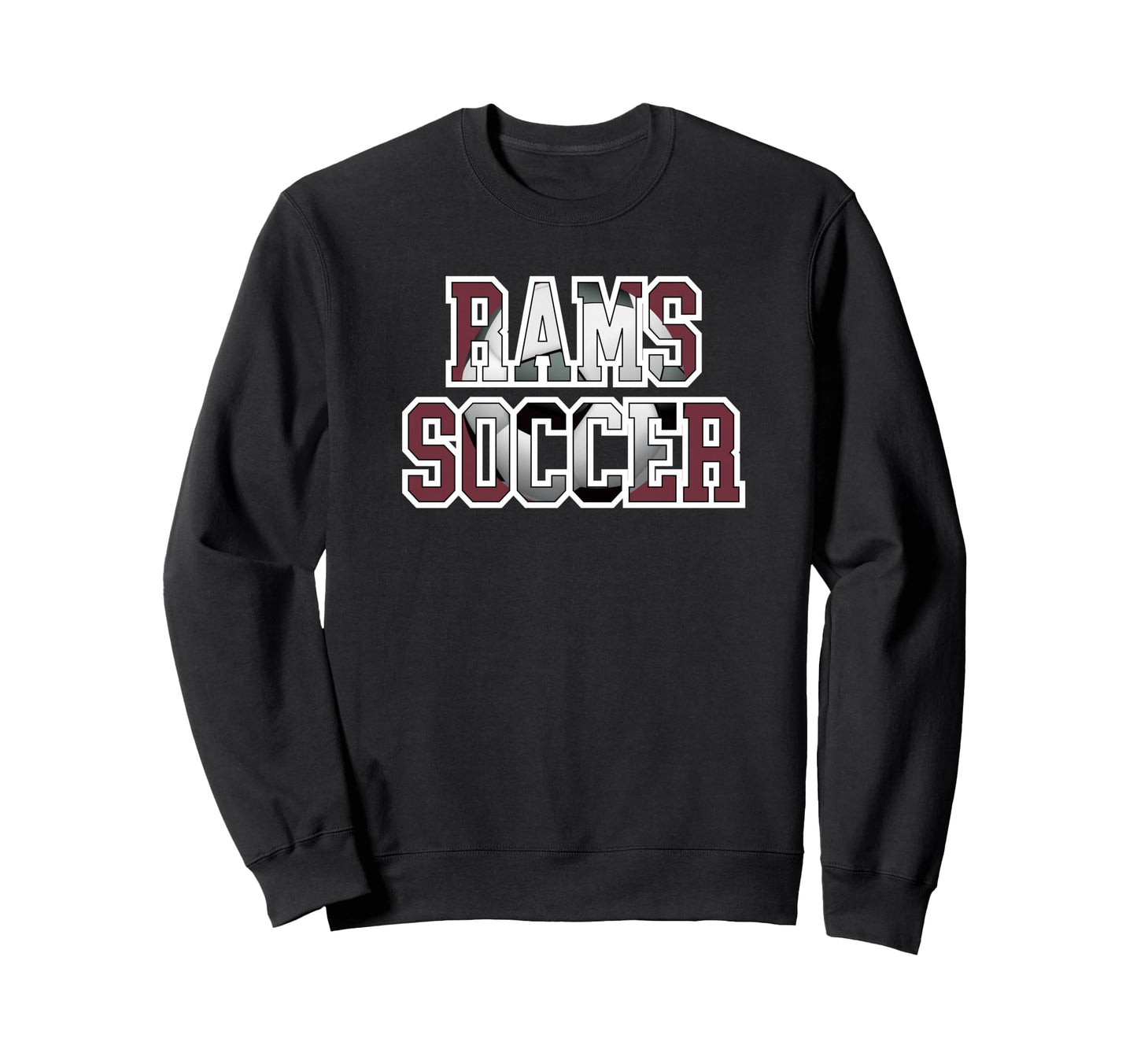 Rams Soccer Mom Game Day Mascot Sweatshirt - Custom Art Print for Adults - T-Shirt, Sweatshirt, Hoodie