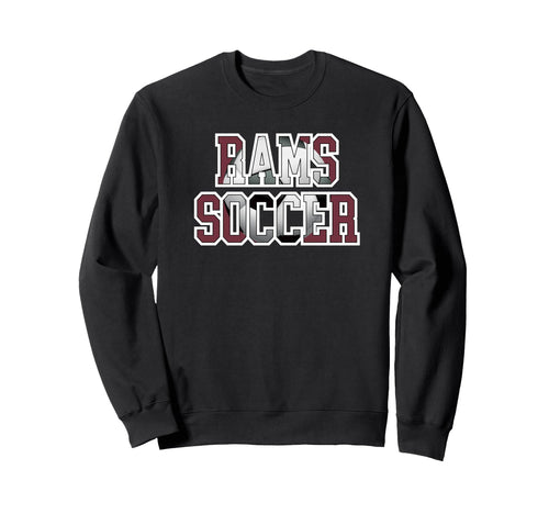 Rams Soccer Mom Game Day Mascot Sweatshirt - Custom Art Print for Adults - T-Shirt, Sweatshirt, Hoodie