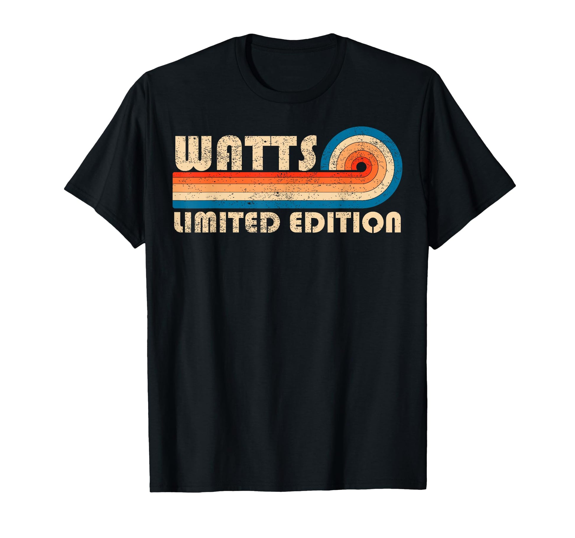 Watts 70S 80S Sunset Stripe T-Shirt - Custom Art Print for Adults - T-Shirt, Sweatshirt, Hoodie