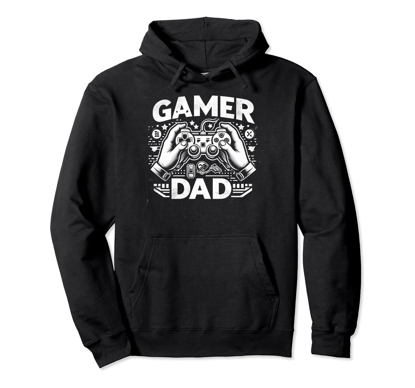 Gamer Dad Game Controller Gaming Video Game Hoodie - Graphic Print Unisex - T-Shirt, Sweatshirt, Hoodie