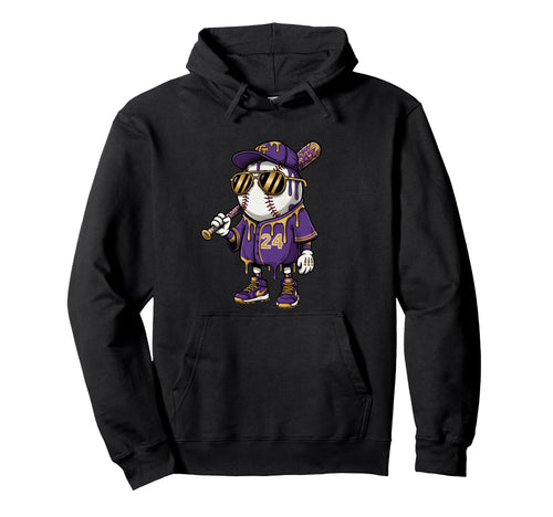 Dripping Baseball Player Sunglasses Bat Hoodie - Unique Graphic Men Women - T-Shirt, Sweatshirt, Hoodie