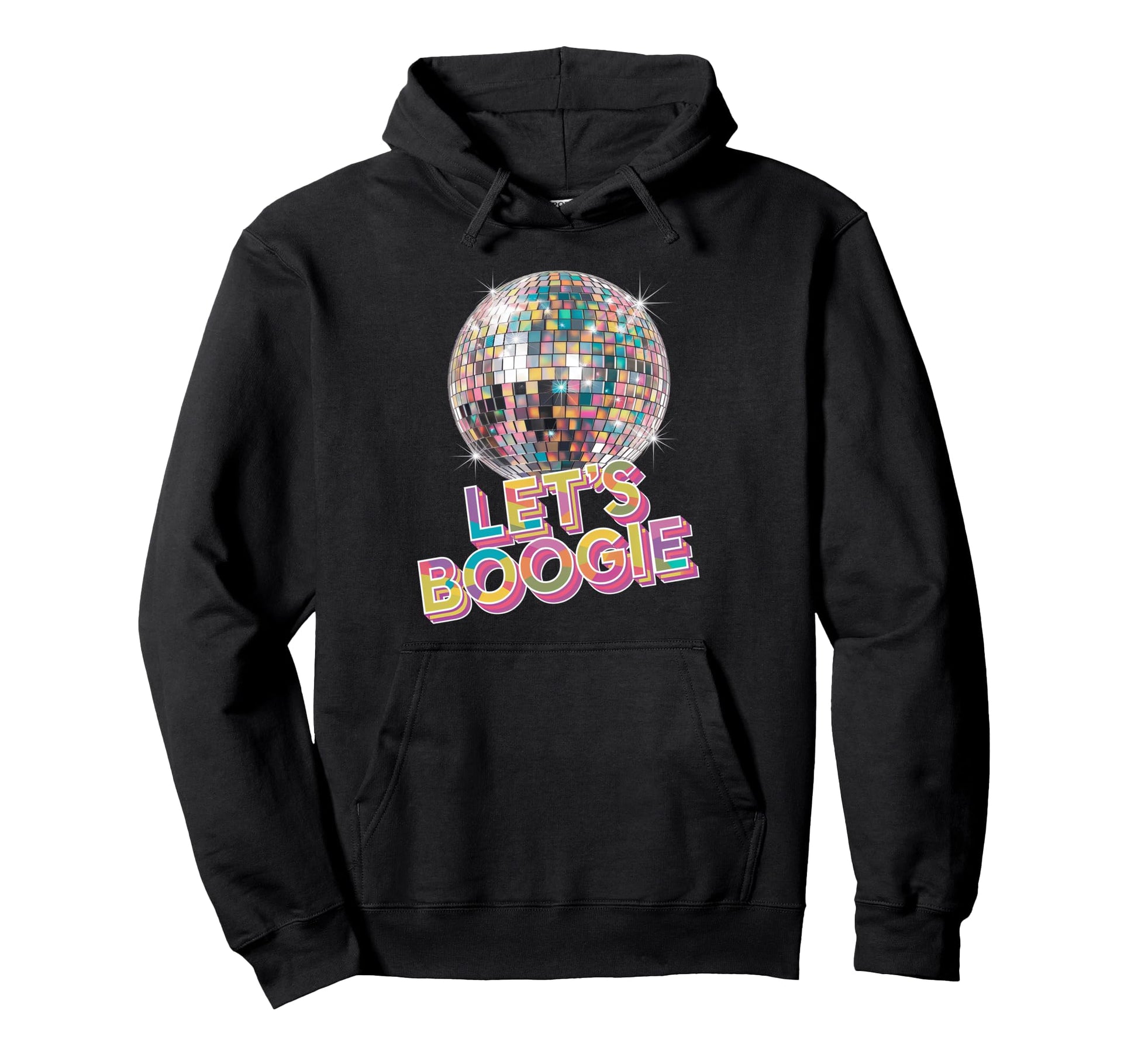 Disco Ball Lets Boogie Fever Discoball Hoodie - Custom Art Print Men Women - T-Shirt, Sweatshirt, Hoodie