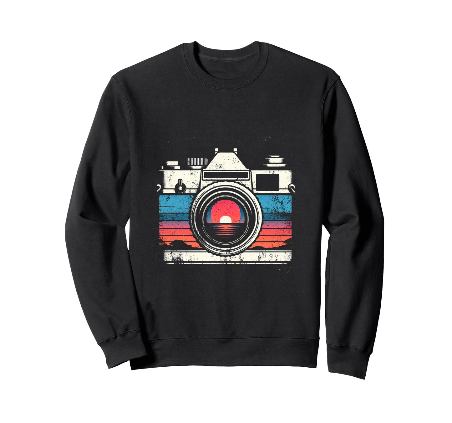 Camera Sunset Sweatshirt - Aesthetic Graphic for Adults - T-Shirt, Sweatshirt, Hoodie