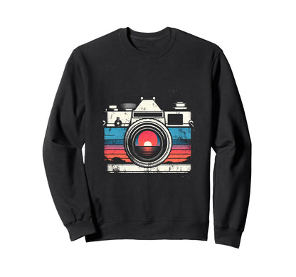 Camera Sunset Sweatshirt - Aesthetic Graphic for Adults - T-Shirt, Sweatshirt, Hoodie