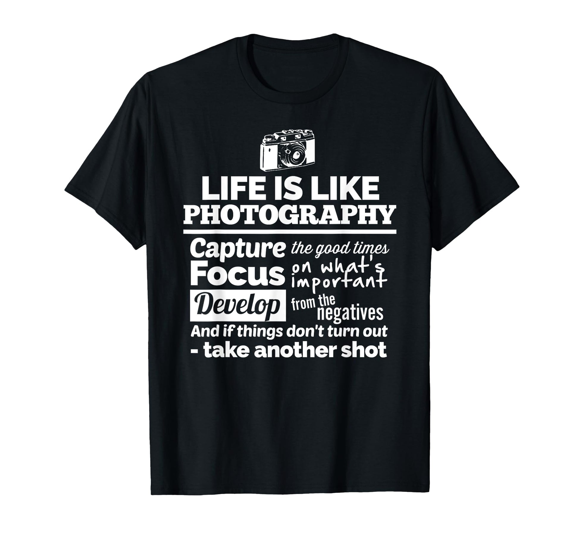 Photographer Gift Funny Camera Life T-Shirt - Unique Graphic for Adults - T-Shirt, Sweatshirt, Hoodie