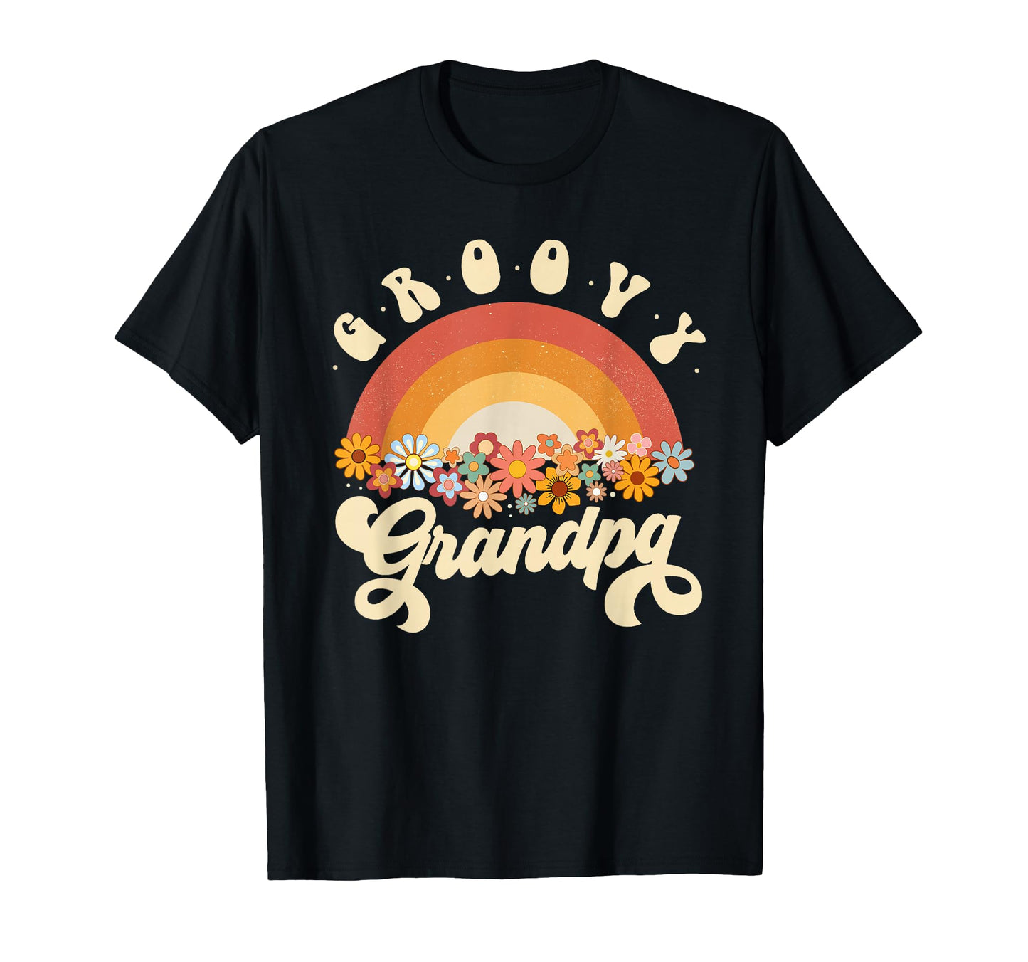 Groovy Grandpa Rainbow Colorful T-Shirt - Casual Everyday Wear for Adults - T-Shirt, Sweatshirt, Hoodie
