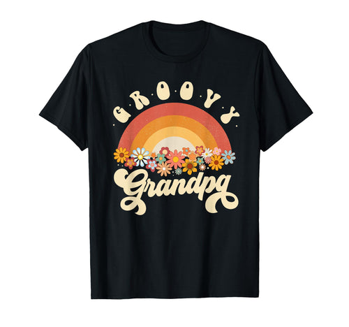 Groovy Grandpa Rainbow Colorful T-Shirt - Casual Everyday Wear for Adults - T-Shirt, Sweatshirt, Hoodie