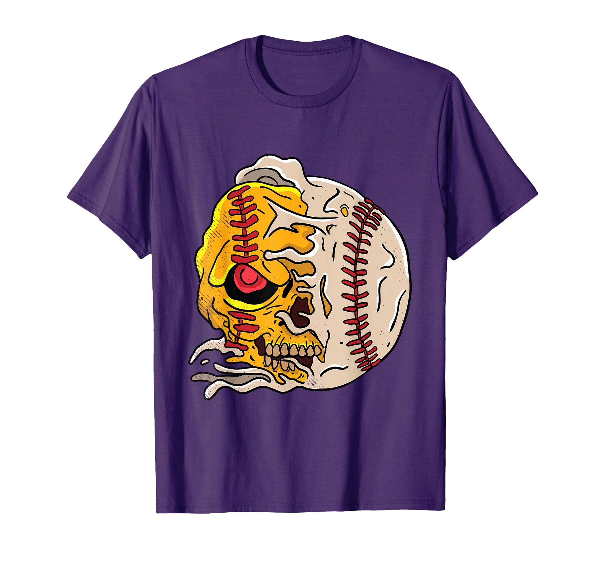 Skull Baseball Skeleton Sports Player T-Shirt - Graphic Print Men Women - T-Shirt, Sweatshirt, Hoodie