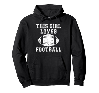 This Loves Football Game Day Female Hoodie - Aesthetic Graphic for Adults - T-Shirt, Sweatshirt, Hoodie
