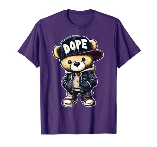 Dope Hip Hop Teddy Bear 90S Hip Hop T-Shirt - Graphic Print Unisex - T-Shirt, Sweatshirt, Hoodie