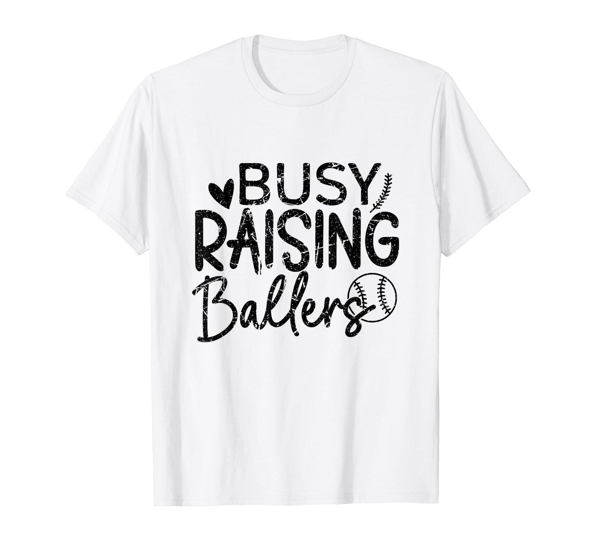 Busy Raising Ballers Baseball Parent T-Shirt - Novelty Apparel for Adults - T-Shirt, Sweatshirt, Hoodie