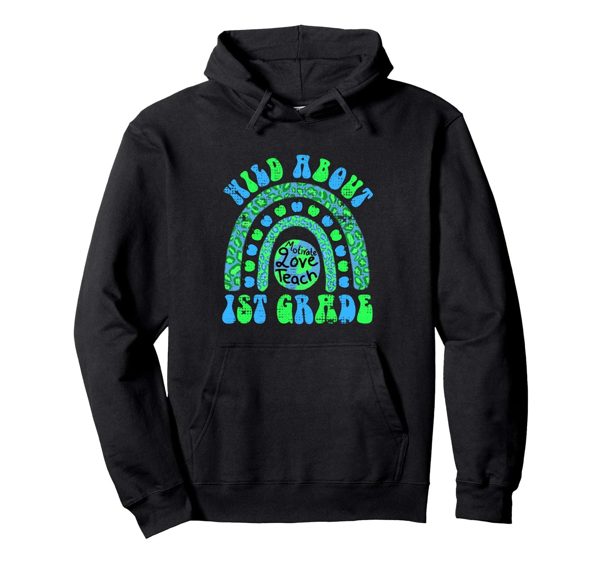 First Day School Wild About 1St Grade Hoodie - Custom Art Print for Adults - T-Shirt, Sweatshirt, Hoodie