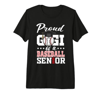 Proud Gigi Baseball Senior 2026 T-Shirt - Minimalist Print Men Women - T-Shirt, Sweatshirt, Hoodie