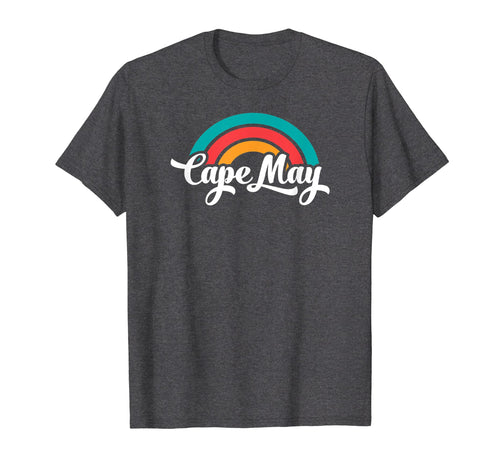 Cape May Nj Script Rainbow T-Shirt - Trendy Graphic for Adults - T-Shirt, Sweatshirt, Hoodie