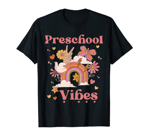 Preschool Vibes School Groovy Boho T-Shirt - Fun Novelty Design Men Women - T-Shirt, Sweatshirt, Hoodie