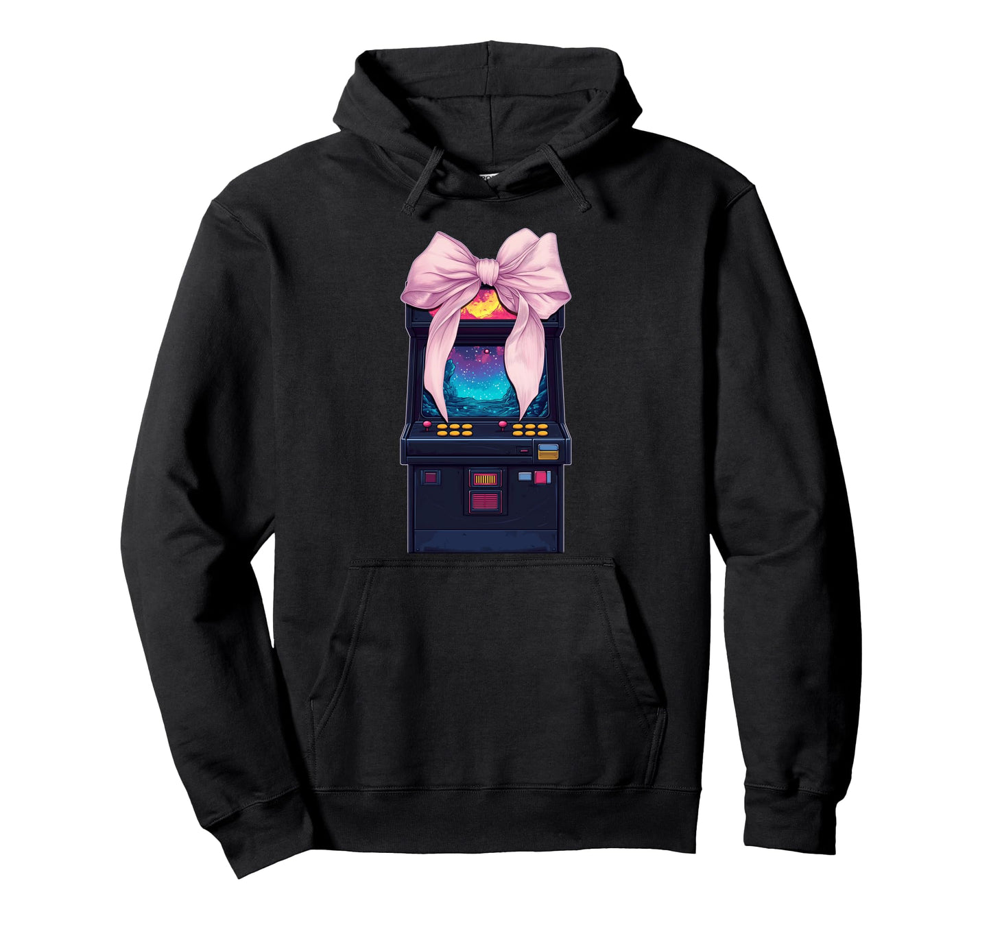 Coquette Bow Arcade Gaming Gamer Hoodie - Streetwear Style Men Women - T-Shirt, Sweatshirt, Hoodie