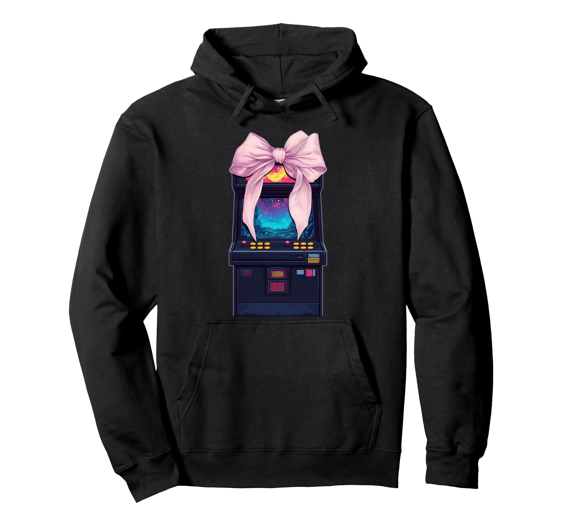 Coquette Bow Arcade Gaming Gamer Hoodie - Streetwear Style Men Women - T-Shirt, Sweatshirt, Hoodie