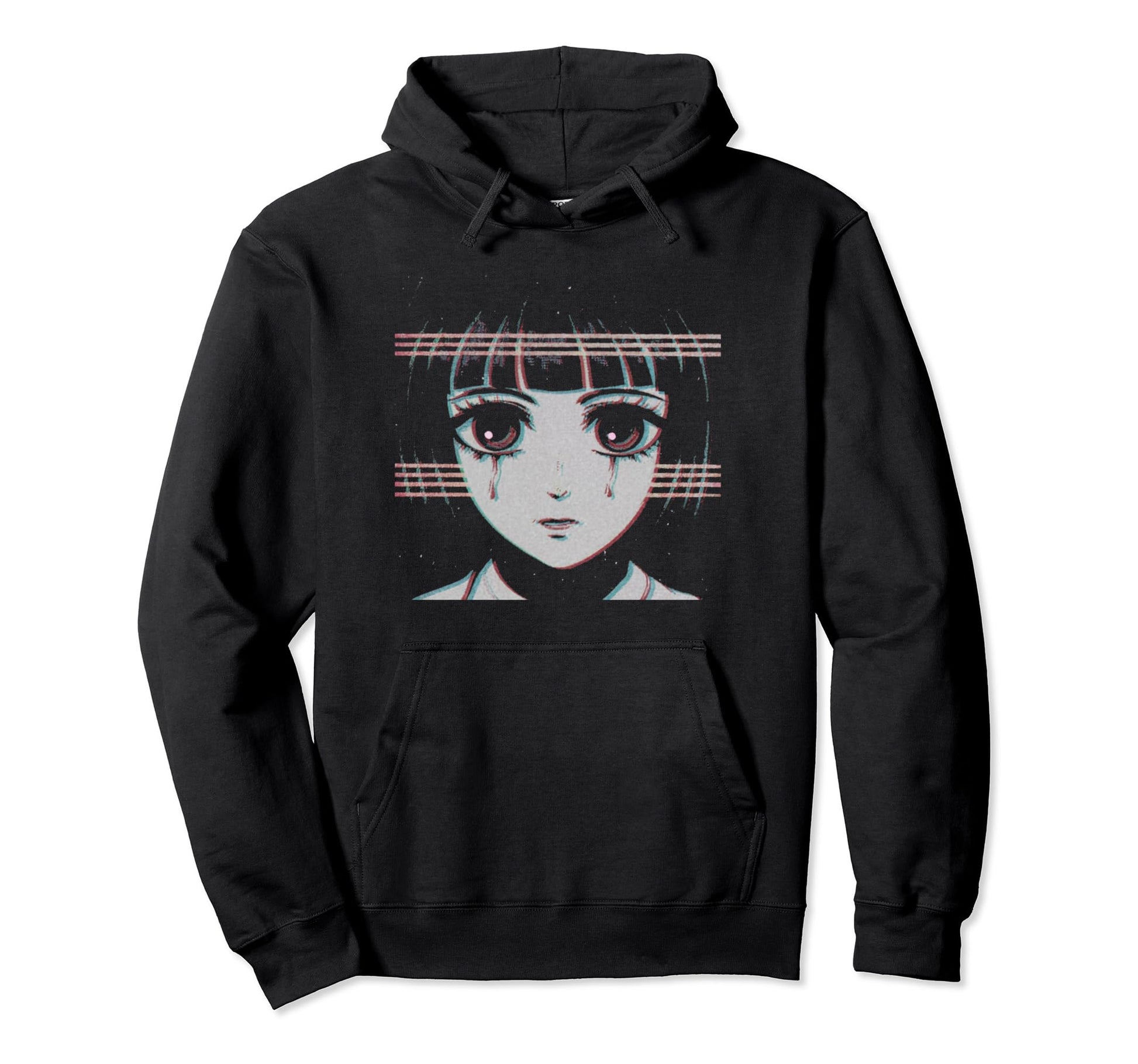 Synthwave Vaporwave Aesthetic Sad Anime Hoodie - Novelty Apparel Unisex - T-Shirt, Sweatshirt, Hoodie