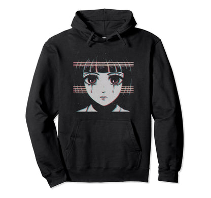 Synthwave Vaporwave Aesthetic Sad Anime Hoodie - Novelty Apparel Unisex - T-Shirt, Sweatshirt, Hoodie