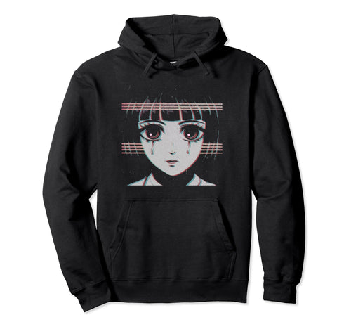 Synthwave Vaporwave Aesthetic Sad Anime Hoodie - Novelty Apparel Unisex - T-Shirt, Sweatshirt, Hoodie