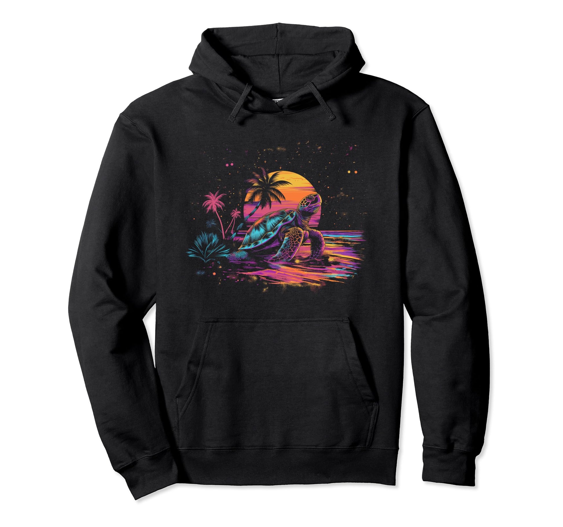 Turtle Vaporwave Aesthetic Synthwave Hoodie - Aesthetic Graphic for Adults - T-Shirt, Sweatshirt, Hoodie