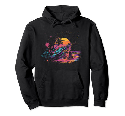 Turtle Vaporwave Aesthetic Synthwave Hoodie - Aesthetic Graphic for Adults - T-Shirt, Sweatshirt, Hoodie