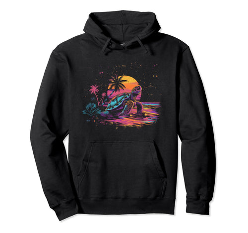 Turtle Vaporwave Aesthetic Synthwave Hoodie - Aesthetic Graphic for Adults - T-Shirt, Sweatshirt, Hoodie