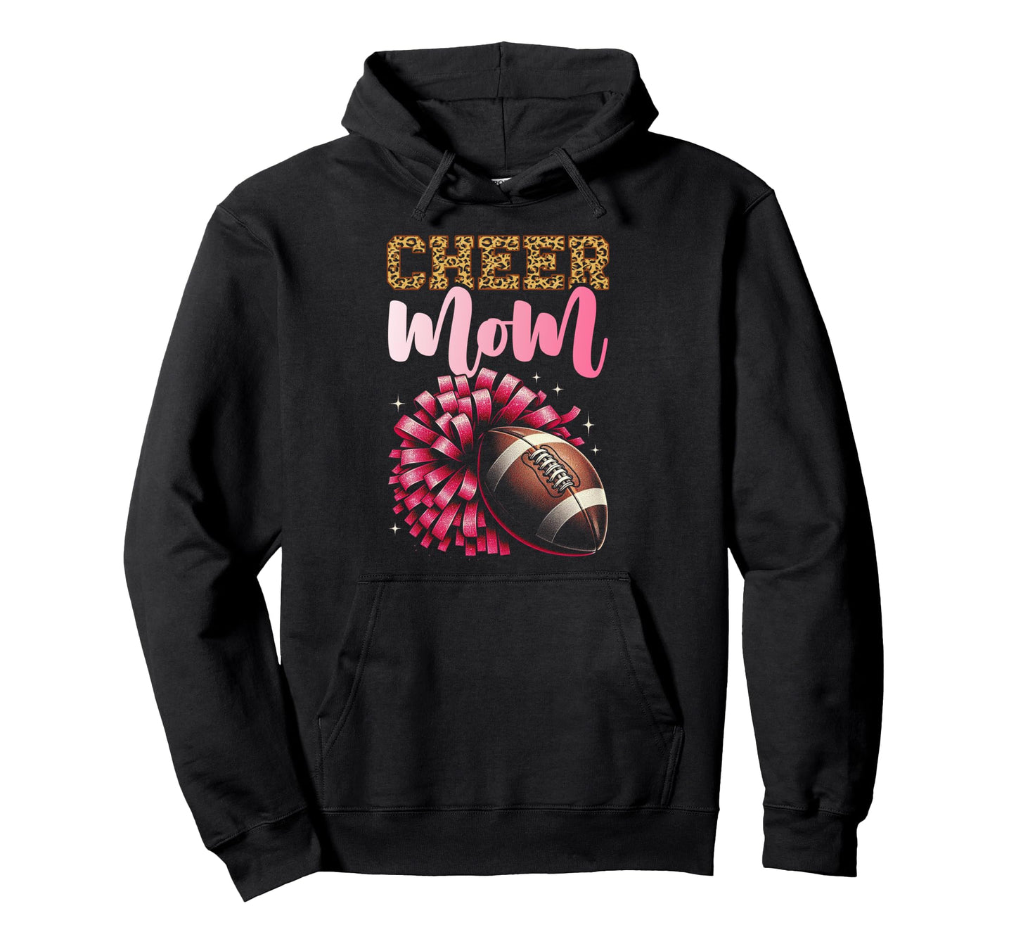 Mom Both Football Cheer Mom Hoodie - Aesthetic Graphic for Adults - T-Shirt, Sweatshirt, Hoodie