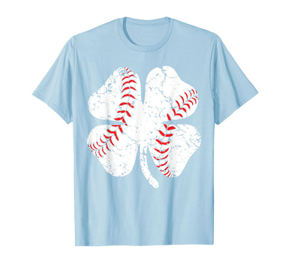 Funny Baseball Shamrock St Patrick Day T-Shirt - Graphic Print Men Women - T-Shirt, Sweatshirt, Hoodie