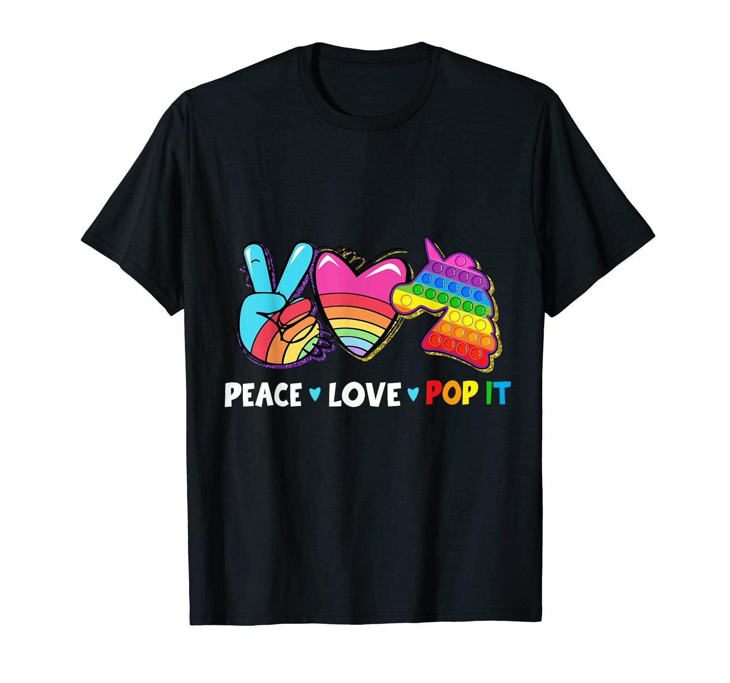 Birthday Fidget Peace Love Pop It T-Shirt - Fun Novelty Design Men Women - T-Shirt, Sweatshirt, Hoodie