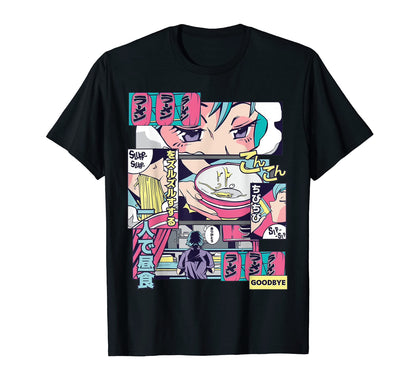 Ramen Japanese Vaporwave 90S Aesthetic Gift T-Shirt - Graphic Print Unisex - T-Shirt, Sweatshirt, Hoodie