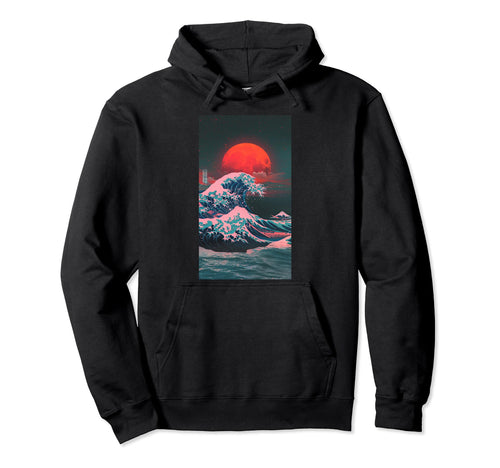 Great Wave Kanagawa Wave Japanese Hoodie - Trendy Graphic for Adults - T-Shirt, Sweatshirt, Hoodie