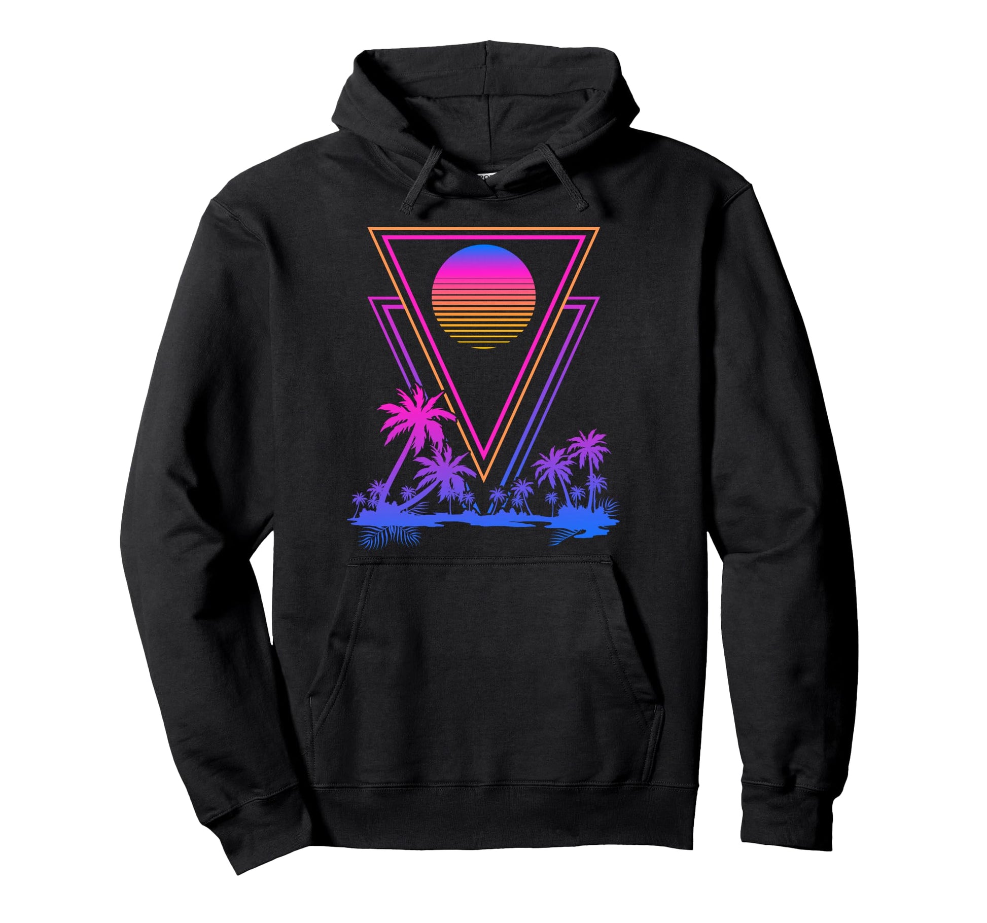Synthwave Aesthetic 1980S Palm Trees 90S Hoodie - Graphic Print Unisex - T-Shirt, Sweatshirt, Hoodie