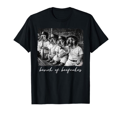Bulldog Baseball Bunch Beefcakes T-Shirt - Aesthetic Graphic for Adults - T-Shirt, Sweatshirt, Hoodie