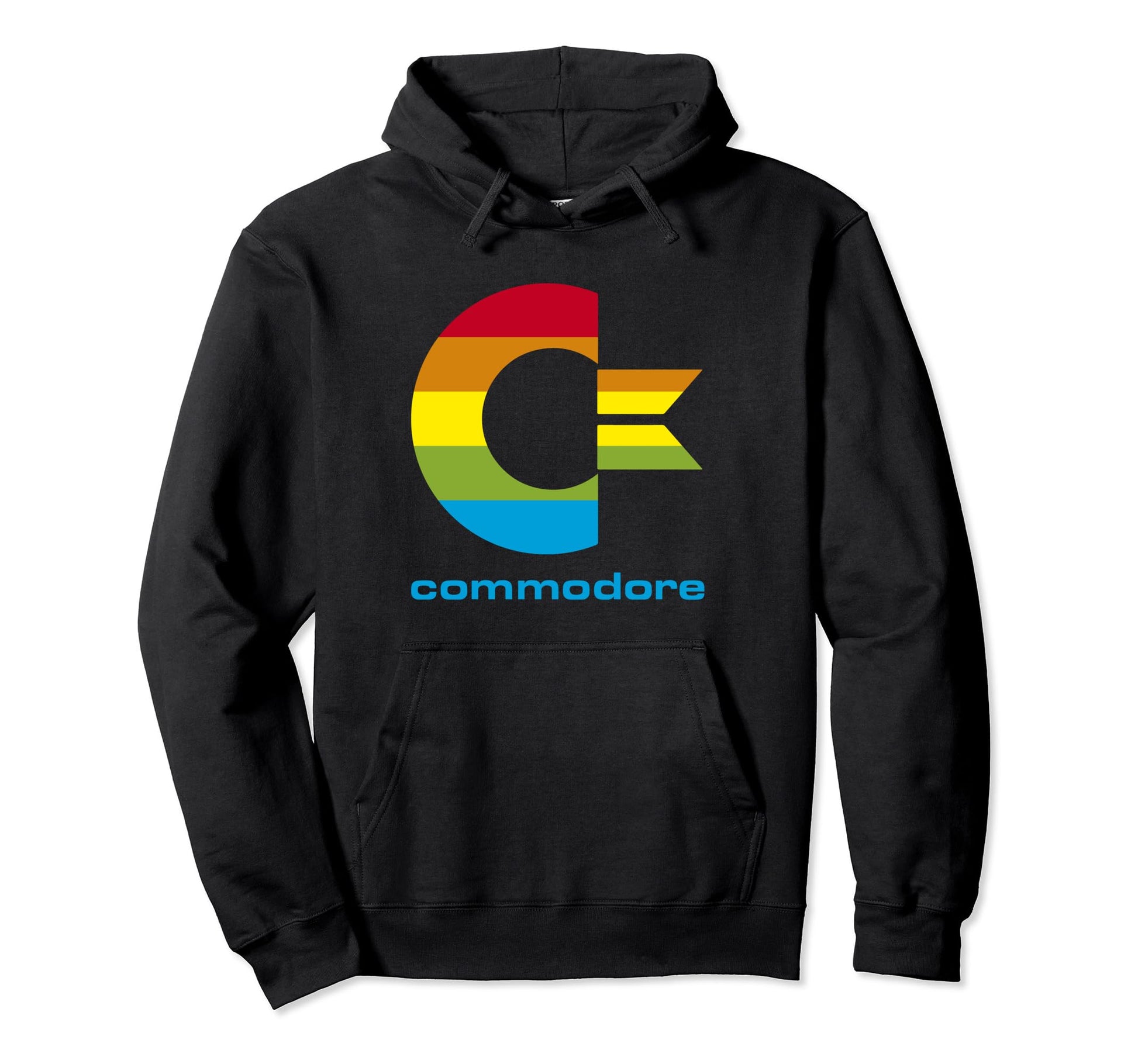 Commodore C64 Capital Letter Rainbow Hoodie - Unique Graphic Men Women - T-Shirt, Sweatshirt, Hoodie