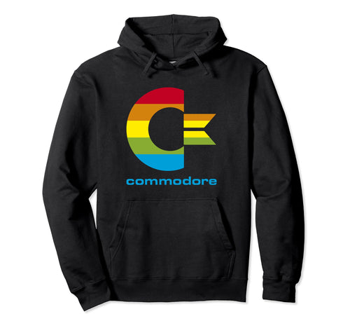 Commodore C64 Capital Letter Rainbow Hoodie - Unique Graphic Men Women - T-Shirt, Sweatshirt, Hoodie