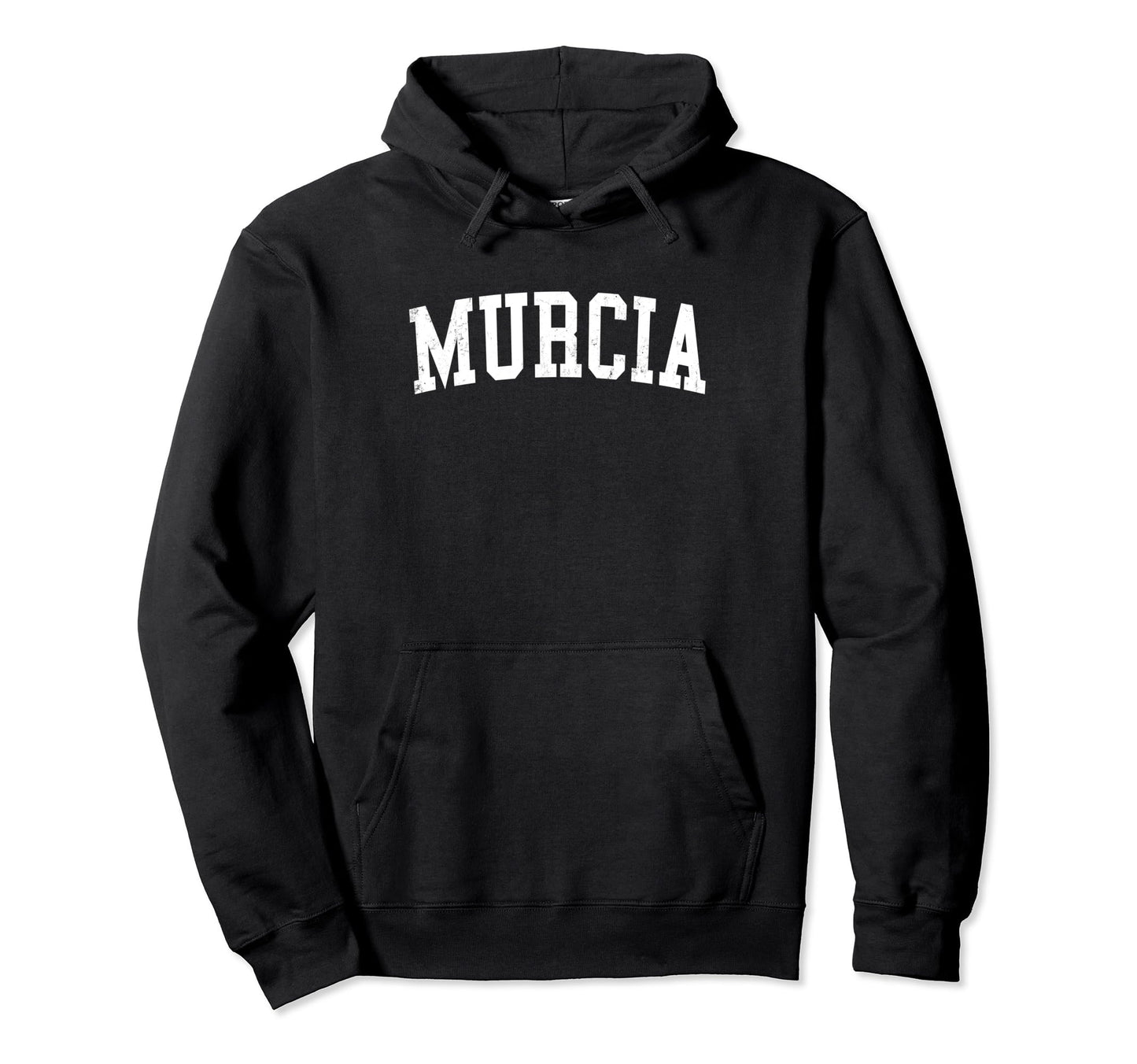 Murcia Spain Distressed White Varsity Hoodie - Graphic Print Men Women - T-Shirt, Sweatshirt, Hoodie