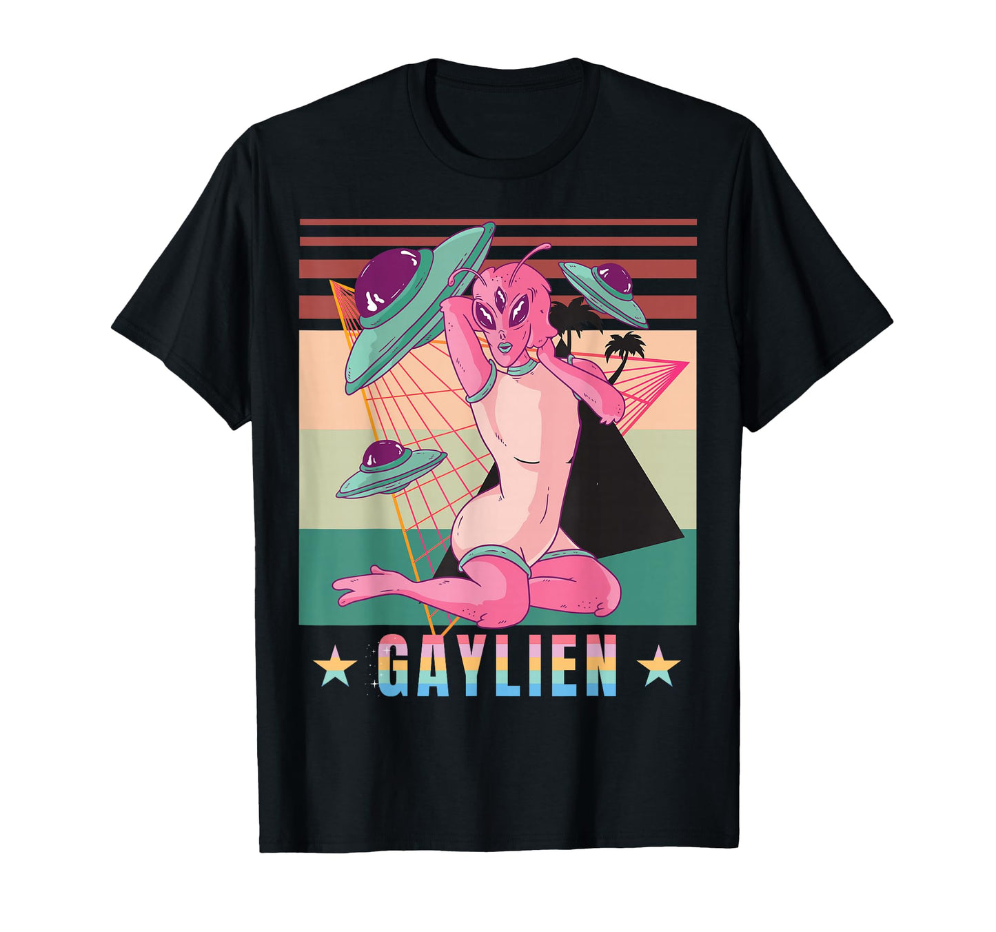 Gay Gaylien Alien Lgbtq Queer Trans T-Shirt - Aesthetic Graphic for Adults - T-Shirt, Sweatshirt, Hoodie