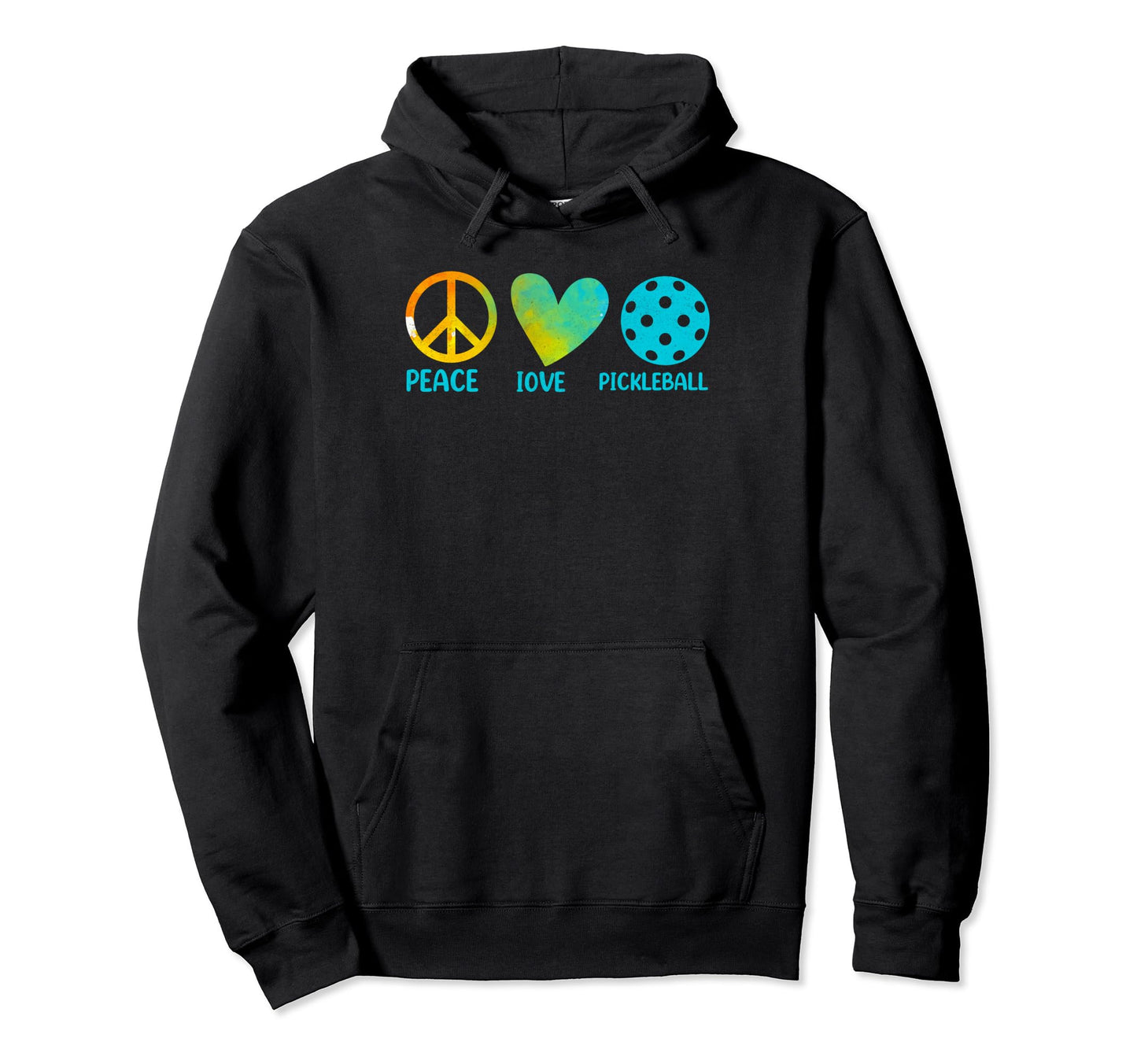 Pickleball Player Peace Love Hoodie - Aesthetic Graphic for Adults - T-Shirt, Sweatshirt, Hoodie
