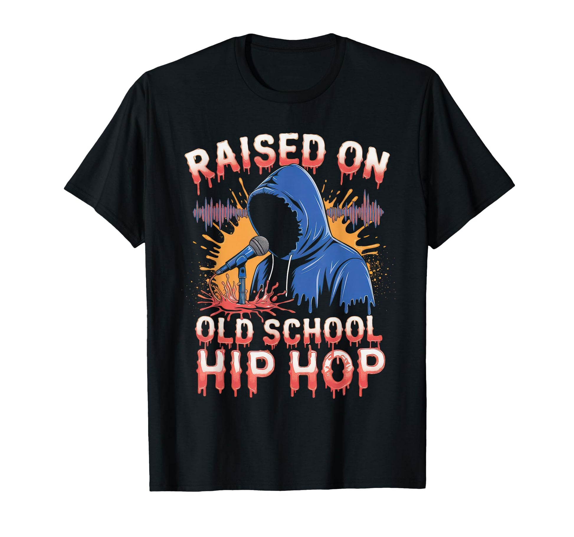 Raised Old School Hip Hop Cassette T-Shirt - Novelty Apparel Men Women - T-Shirt, Sweatshirt, Hoodie
