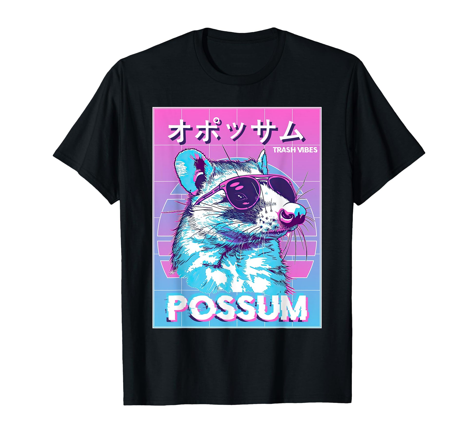 Vaporwave Opossum Funny Possum T-Shirt - Streetwear Style for Adults - T-Shirt, Sweatshirt, Hoodie