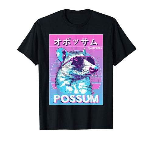 Vaporwave Opossum Funny Possum T-Shirt - Streetwear Style for Adults - T-Shirt, Sweatshirt, Hoodie