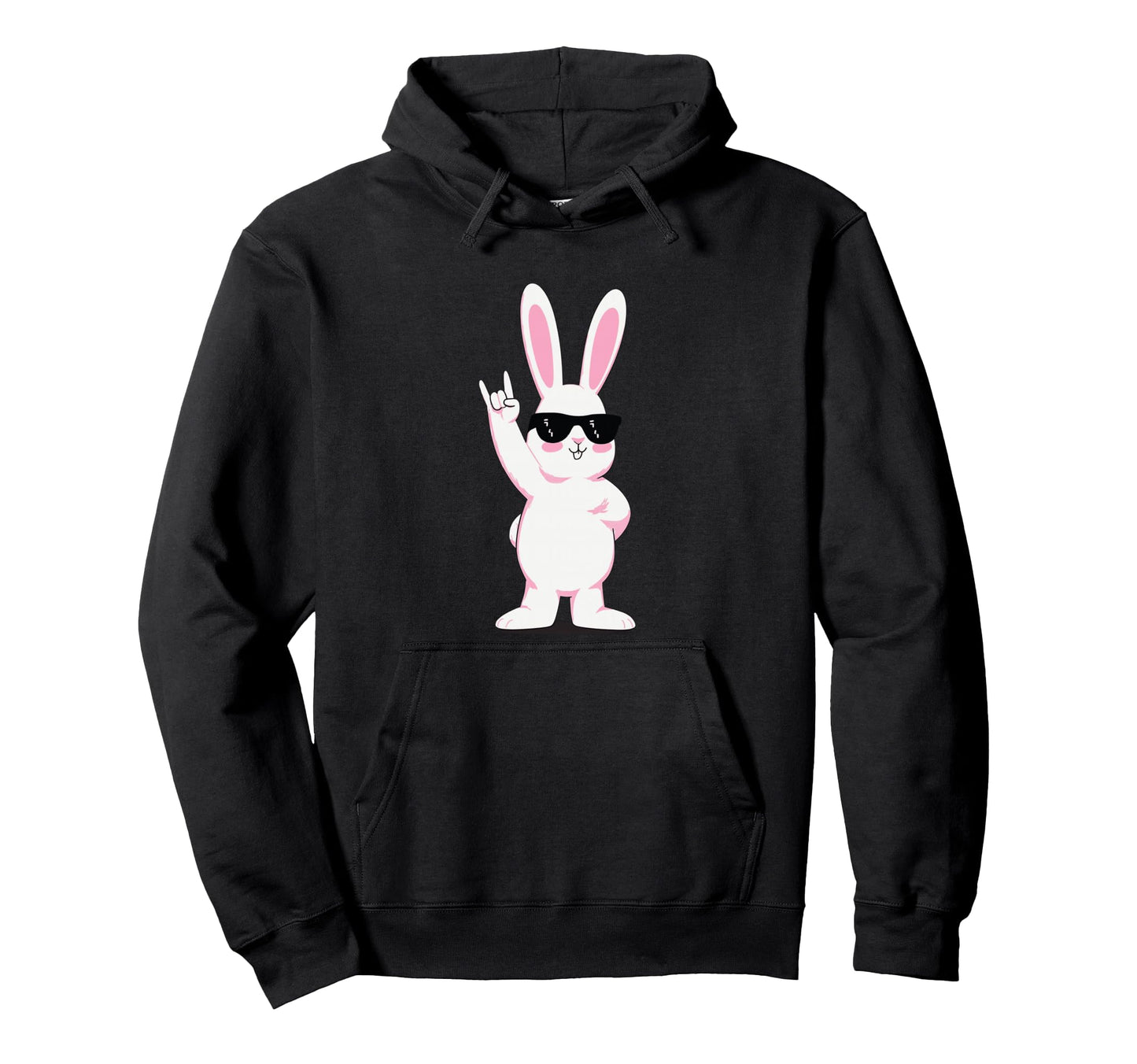 Bunny Rock Funny Rabbit Sunglasses Hoodie - Streetwear Style Men Women - T-Shirt, Sweatshirt, Hoodie