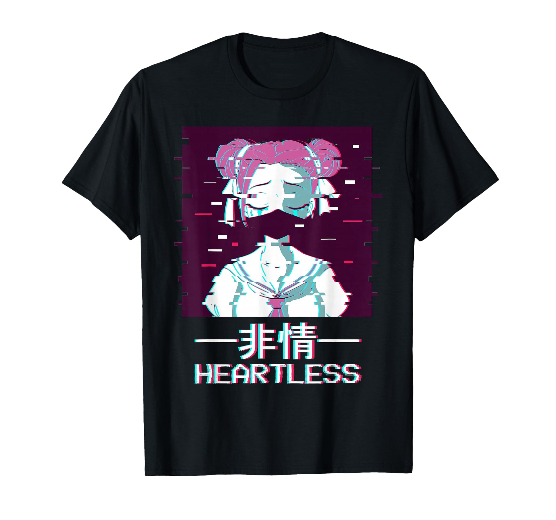 Geisha Anime Sad Vaporwave Aesthetic T-Shirt - Custom Art Print Unisex - T-Shirt, Sweatshirt, Hoodie