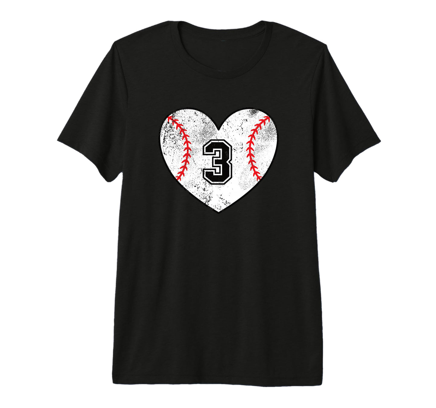 Baseball Heart Player 3 Baseball Mom T-Shirt - Novelty Apparel for Adults - T-Shirt, Sweatshirt, Hoodie